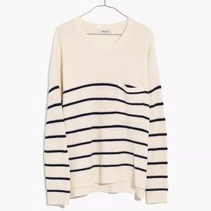 Madewell Thompson Pocket Pullover Sweater in Nautical Stripe